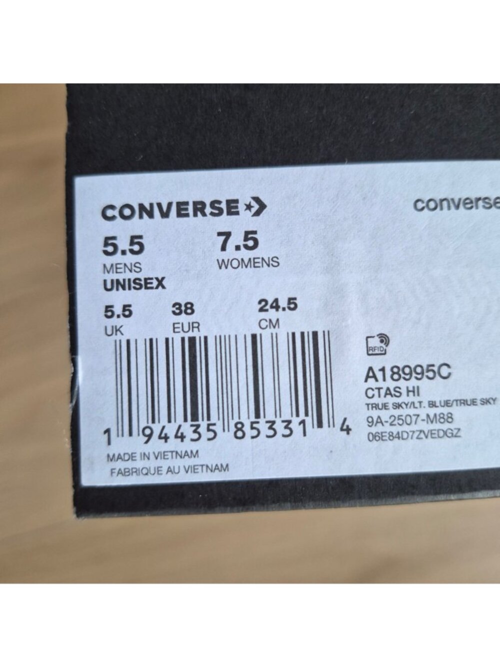⭐Converse Chuck Taylor X Shai Hi Sz 7.5 Women's shoes Sneaker Light Blue A18995C - Picture 13 of 16